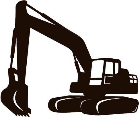 Excavator Silhouette Vector