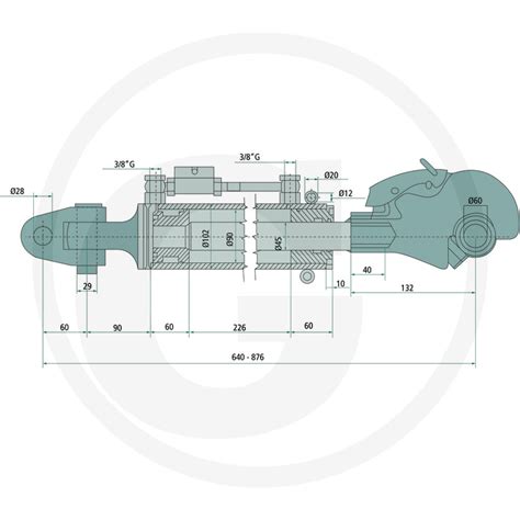 Hydraulischer Oberlenker Fanghaken Gabelgelenk Kat 3 32 650 876 Mm