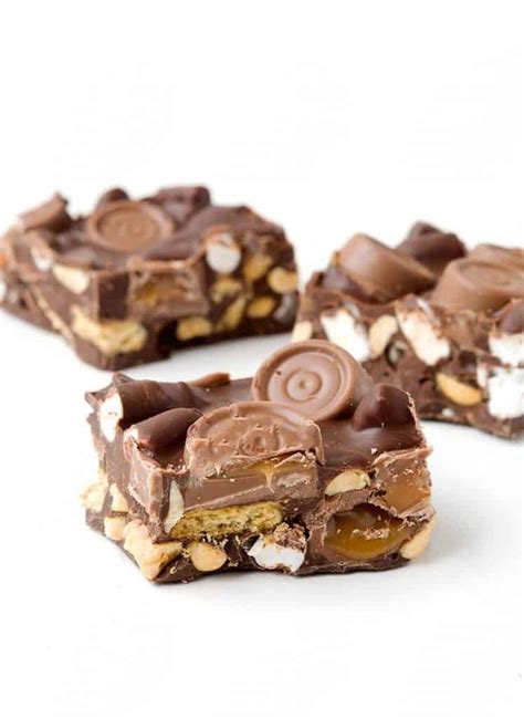 Easy Rolo Rocky Road No Bake Sweetest Menu Recipe Baking Sweet