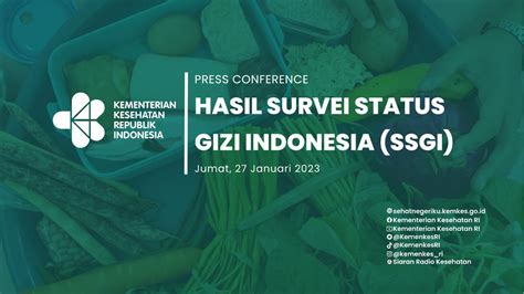 Press Conference Hasil Survei Status Gizi Indonesia SSGI YouTube