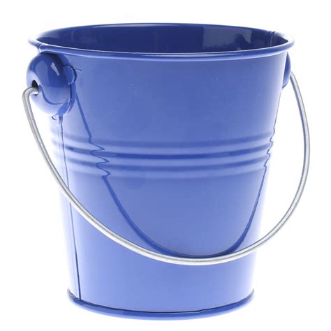 Royal Blue Metal Pail Baskets Buckets And Boxes Home Decor