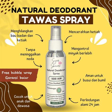 Jual Natural Deodorant Tawas Cair 100ml Shopee Indonesia