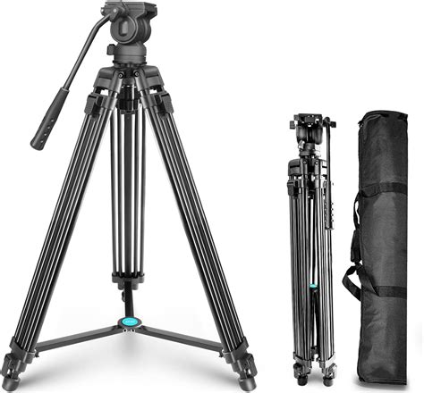 Buy Hturs Video Camera Tripod 67 Inches Professional Heavy Duty Aluminum Alloy Tripod 360