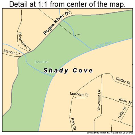 Shady Cove Oregon Street Map 4166550