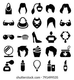 Glamour Icons Set Editable Filled