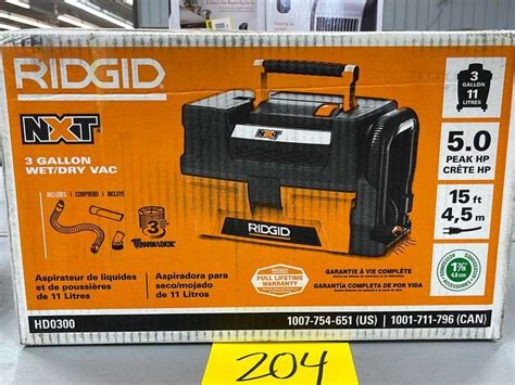 Ridgid 3 Gallon Wetdry Vac In Box Earls Auction Company