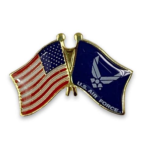 Air Force Wings Usa Flag Lapel Pin