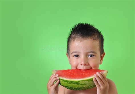 Kid Eating Watermelon Stock Image Image Of Laugh Colorful 15848879