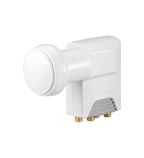 Goobay Universal Quattro Lnb White Grey Hanging Box Digital Sat Lnb