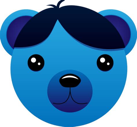 Cartoon Bear With Moist Eyes Vector Illustration Public Domain Vectors