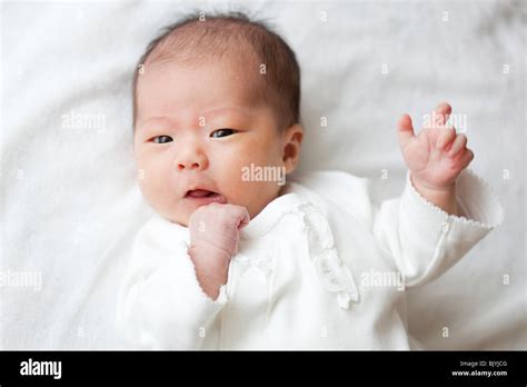 Newborn Baby Lying Stock Photo Alamy