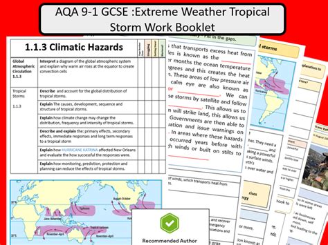 Aqa Gcse Geography Climate Hazards Tropical Storms Revision Booklet Teaching Resources