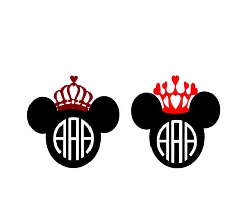 Crown And Mouse Ears Svg Mickey Minnie Svg Dxf Eps Png For