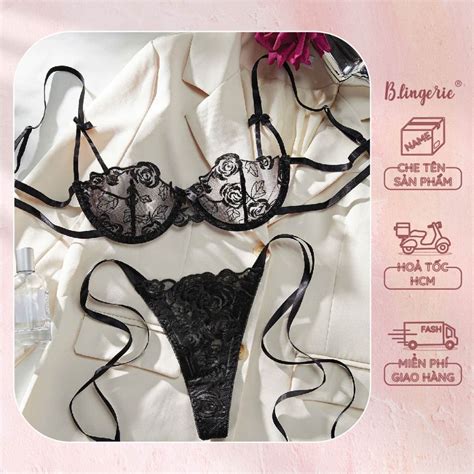 Bộ Đồ Lót Nữ Hoa Hồng Sexy B Lingerie Shopee Việt Nam