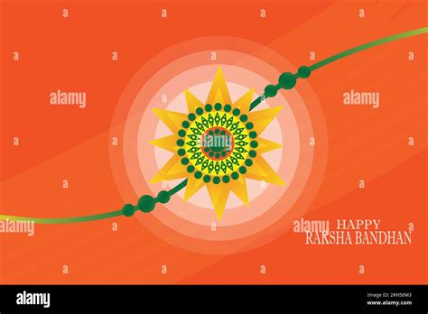 Indian Festival Happy Raksha Bandhan Celebration Greeting Card With