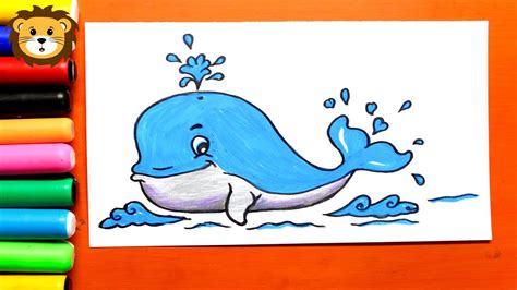 Como Dibujar Una Ballena How To Draw A Whale Dibujos Faciles Draw