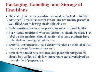 Formulation of Emulsion | PPT