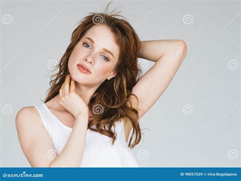 Brunette Woman Girl With Long And Shiny Wavy Hair Beautiful Mod Stock Image Image Of Luxury