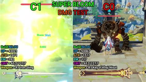 C Nilou Signature Weapon Vs C Nilou Iron Sting Raw Dmg And Bountiful