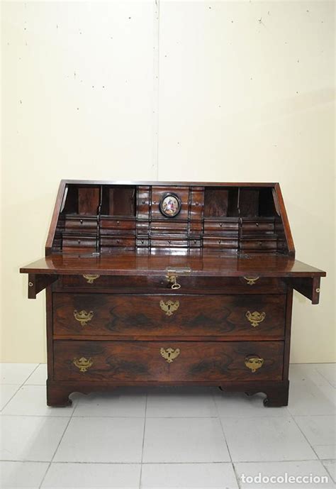 Antiguo Mueble Escritorio Bureau De Caoba Sigl Comprar Escritorios