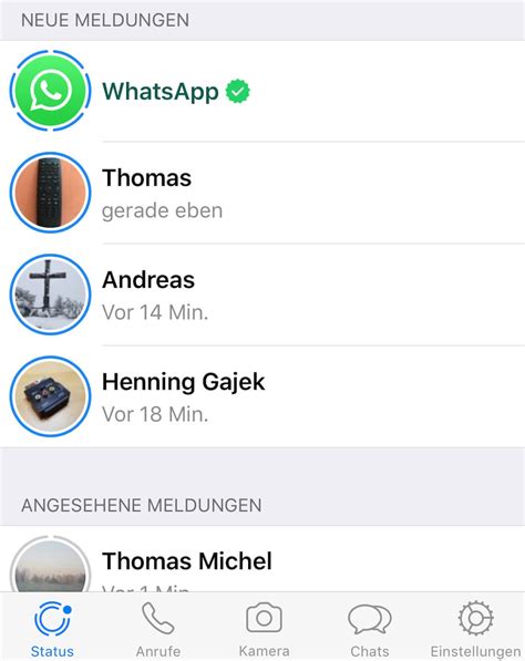 WhatsApp Status jetzt verfügbar Ausprobiert am iPhone 7 Plus 6 8