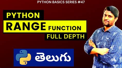 Python Range Function In Telugu Python For Beginners In Telugu