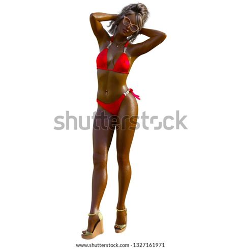 3d Rendered Bikini Beach Model Stock Illustration 1327161971 Shutterstock