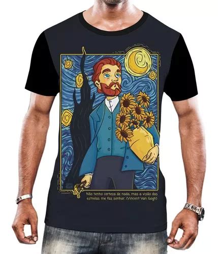 Camisa Camiseta Artista Van Gogh Impressionista Pintor Hd 16