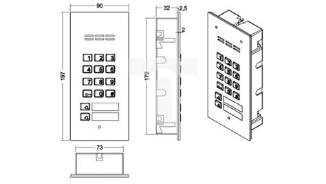 Panel Cyfrowy Familio Z 2 Przyciskam Podtynkowy Z Czytnikiem