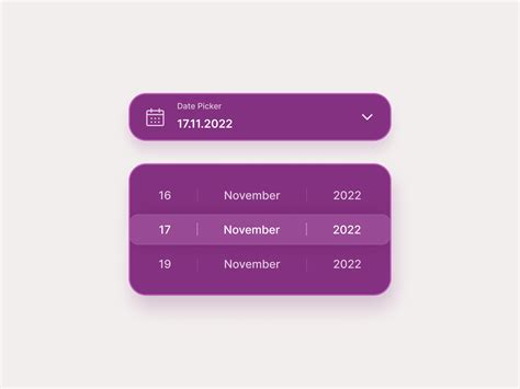Date Picker By Diana Mdz On Dribbble