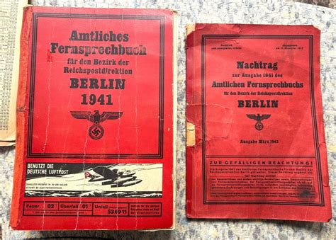 Amtliches Fernsprechbuch F R Den Bezirk Der Reichspostdirektion Berlin