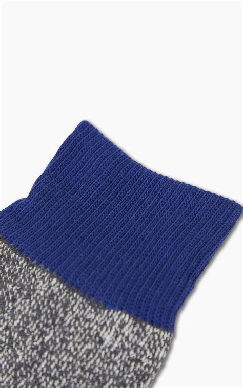 RoToTo R1034 Double Face Silk Cotton Crew Socks Blue Grey Cultizm