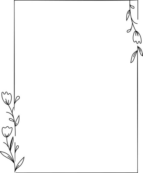 Rectangle Floral Frame Element Frame Border Design Page Borders