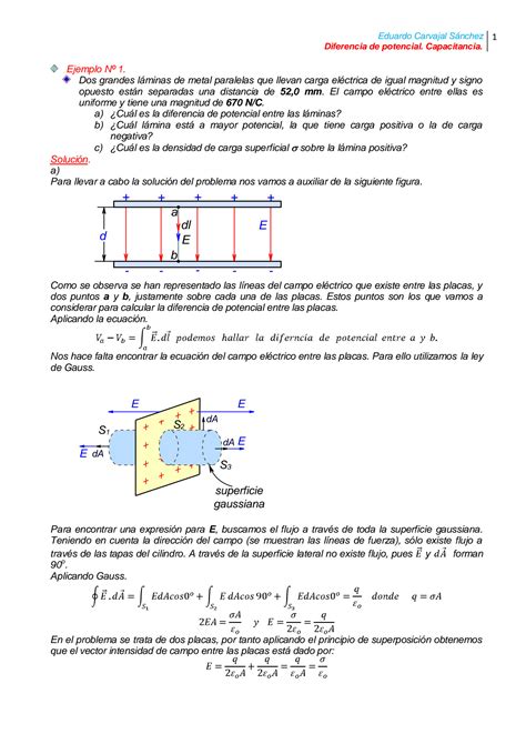 Solution Guia De Estudio Ley Da Gauss Potencial Y Capacitores P