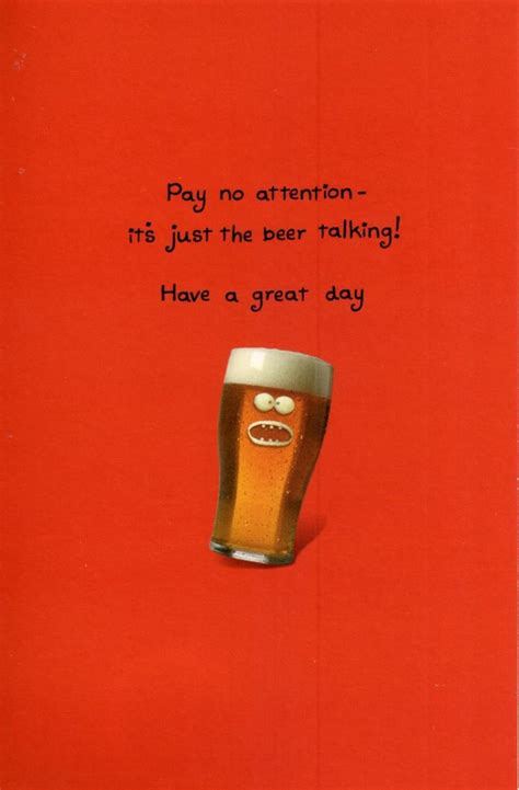 Funny Talking Beer Birthday Card Cards Love Kates