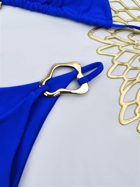 Bikini Mới bikini Màu Trơn Chia Đồ Bơi Nữ Đồ Bơi Ren Sw Shopee Việt Nam