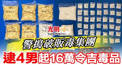 警搗破販毒集團 逮4男 起16萬令吉毒品 國內 2021 08 22 光明日报