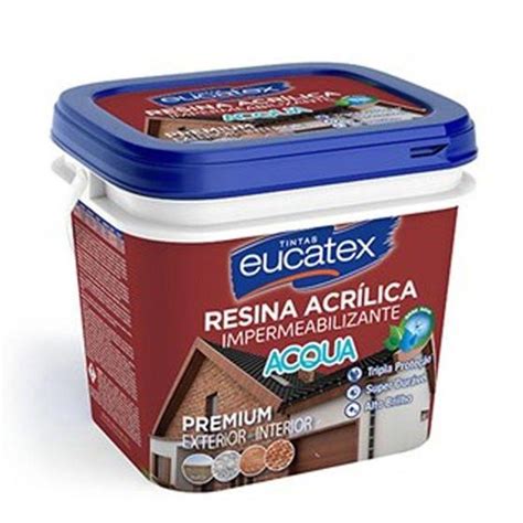 Resina Acr Lica Base Gua Incolor Eucatex Ml Resina Acr Lica