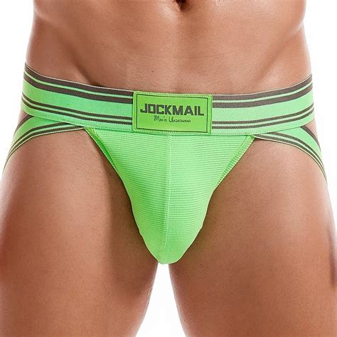 Mens Athletic Supporter Low Rise Bikini Briefs Jockstrap Mesh Soft Comfort Underwear Jock Strap