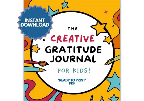 Gratitude Journal Kids Printable The Creative Gratitude Journal For