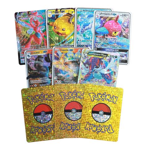 PVC Diamond Shiny Pokemon Cards GX VMAX VSTAR Pikachu Arceus Anime