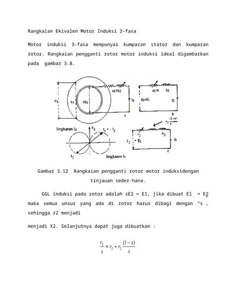 Docx Rangkaian Ekivalen Motor Induksi 3 Dokumentips