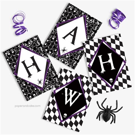 Wicked Halloween Pennant Banner - Paper and Cake