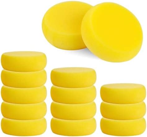 12 Pcs Pottery Sponges Round Painting Sponge 3inch Yellow Artist