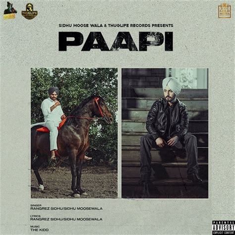 Paapi Feat Rangrez Sidhu Explicit Single Album By Sidhu Moose