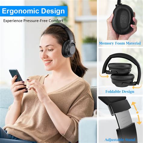 Active Noise Cancelling Headphones Wireless Bluetooth Over Ear Wireless Bluetooth Headphones