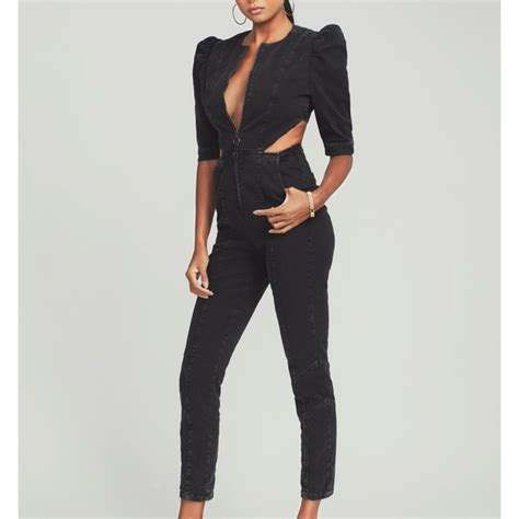 Retrofete Pants Jumpsuits Retrofete Kiara Jumpsuit Xl Black Denim