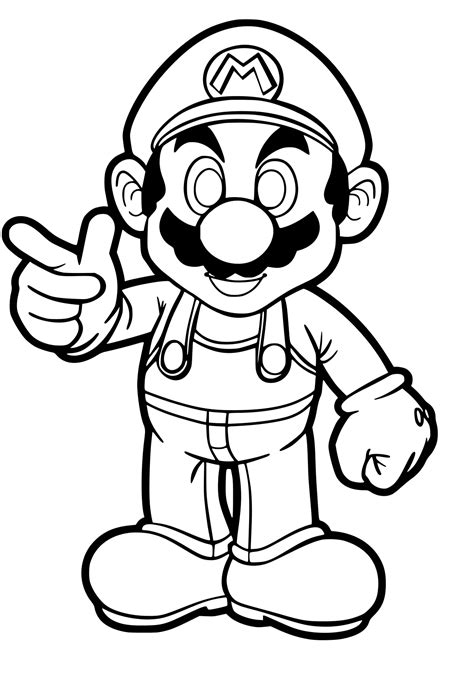 Mario Coloring Sheet - Coloring Page, Mario, Luigi, Toad, Blippi ...