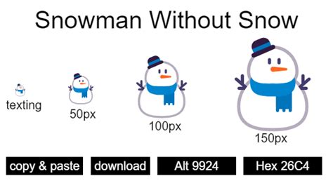 Snowman Without Snow Emoji And Codes