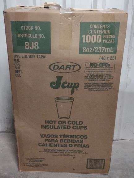 Dart JCup Hot Cold Oz Insulated Cups Kraft Auction Service LLC